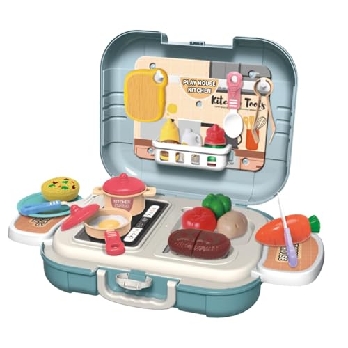 Pretend Kitchen Food Toy,Pretend Play Kitchen Toys,Kinder-Cartoon-Küchen-Kochspielset - Frühes Lernen, pädagogisches Spielzeug für Fantasie für Wohnzimmer, Schlafzimmer von Fulenyi