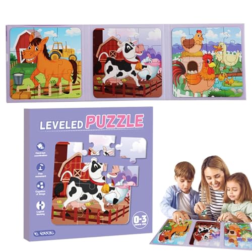 Reise-Puzzles,Reise-Puzzles - Magnet-Rätselbuch,Vorschul-Lernspielzeug, Puzzle-Spielzeug, Auto-Aktivitäten-Spielzeug, tragbares Spiel für Auto, Flugzeug, Picknick von Fulenyi