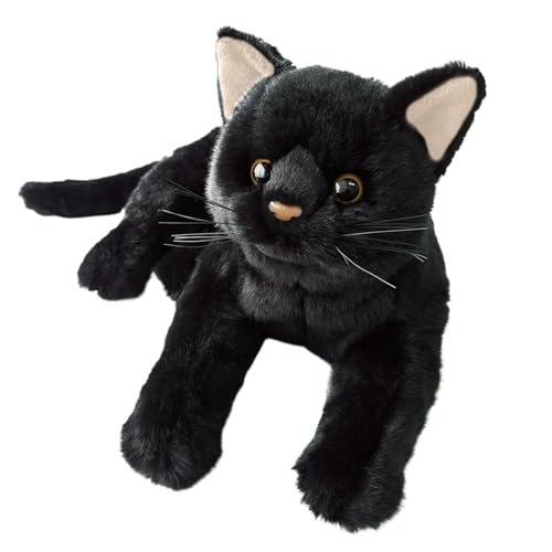 Schwarze Katze Plüschtier 30 cm Kuscheltier Plüschkatze Cartoon Plüschkissen Cat Plushie Kinder Kuschelige Plüschtier Schwarze Katze Stofftier Simulation Katze Kuscheltier Kissen Für Kinder von Fulenyi