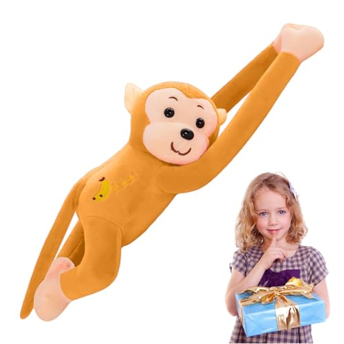 Stofftier Affe mit langem Arm, Stoffaffe Affe mit langem Arm - 17,72 Zoll weiches Stofftierspielzeug - Niedliche langarmige Affenpuppe, Affen-Hängepuppen-Ornament für Kinder und Erwachsene, bequemes P von Fulenyi