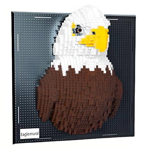 Fuleying Adler Bausteine Bausatz, Wandkunst Tiere Baukasten, Micro Mini Klemmbausteine für Zuhause, Kreatives Geschenk für Erwachsene Kinder ab 8 Jahren (1924PCS) von Fuleying