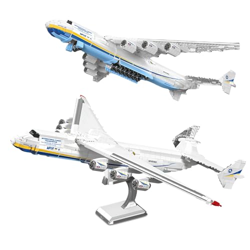 Fuleying An-225 Transport-Flugzeug Bausteine Bausatz, 1:135 Flugzeug Modell Baukasten, Sammel Klemmbausteine für Flugzeuge, Lernspielzeug für Erwachsene Kinder ab 8 Jahren von Fuleying