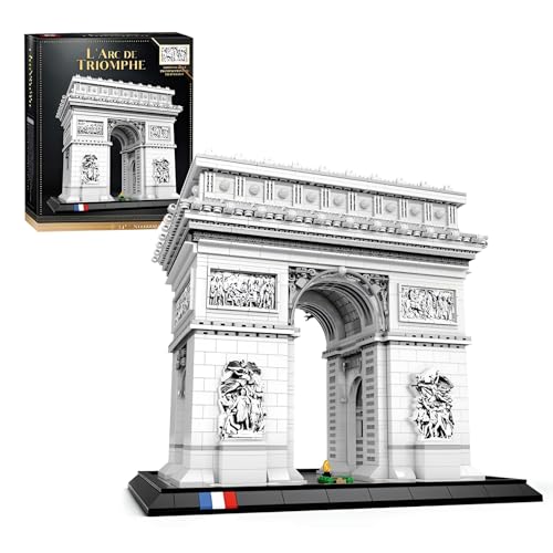 Fuleying Architektur Arc De Triomphe Bausteine Bausatz, Berühmtes Wahrzeichen Klemmbausteine für Erwachsene, Street View Baukasten, Sammler Modellsatz zum Bauen (3718Teile) von Fuleying