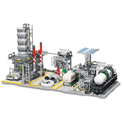 Fuleying City Modular Bausteine Bausatz, Erdgaslager, Chemielabor, Erdgasverladestation, MOC Bausteine, Architektur Modell Klemmbausteine für Erwachsene und Jugendliche(2142 PCS) von Fuleying