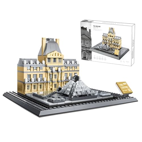 Fuleying Das Louver von Paris Bausteine Bausatz, Weltberühmtes Architektur Modell, Spielzeug Klemmbausteine Set, Geschenk für Erwachsene Kinder Jungen Mädchen ab 8 Jahren (821 PCS) von Fuleying