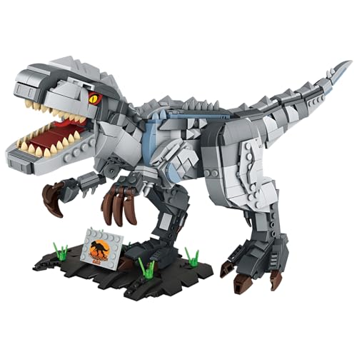 Fuleying Dinosaurier Bausteine Bausatz, 993 PCS Tyrannosaurier Klemmbausteine mit Sockel, STEM Pädagogisches Modellspielzeug, kreatives Geschenk für Erwachsene Kinder ab 6 Jahren von Fuleying