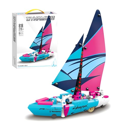 Fuleying Dynamic Sensation Vergnügungs Boot Bausteine Bausatz, 219 PCS Segelboot Klemmbausteine Modell, MOC Creative Klemmbausteine Spielzeug for 6+ Kinder, Jugendliche und Erwachsene von Fuleying