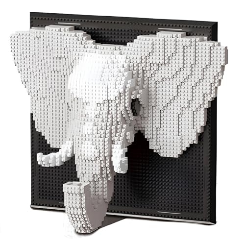 Fuleying Elefanten Bausteine Bausatz, Wandkunst Tiere Baukasten, Micro Mini Klemmbausteine für Zuhause, Kreatives Geschenk für Erwachsene Kinder ab 8 Jahren (1625PCS) von Fuleying