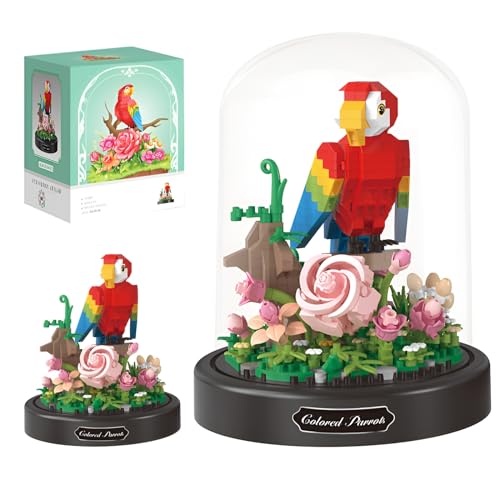 Fuleying Insekten Bauklötze Set, Blumen und Insekten Serie Spielzeug Baukasten mit Schutzhülle, 400PCS Einhorn Baukasten mit Blumen, Home Decor Desktop Display Modell, Geschenk für Kinder Erwachsene von Fuleying