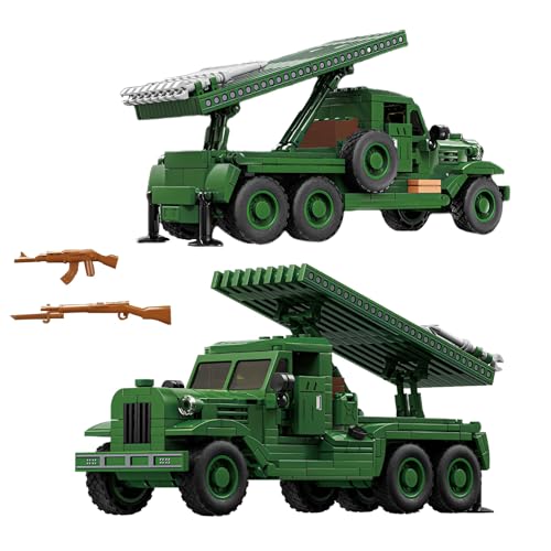 Fuleying Katjuscha Raketen Artillerie Bausteine Bausatz, 428 PCS Militärische LKW Klemmbausteine Kit, Armee Fahrzeug BAU Modell Spielzeug für Erwachsene Kinder ab 6 Jahren von Fuleying