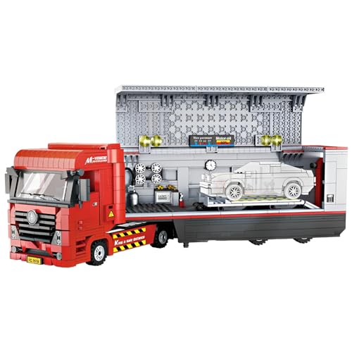 Fuleying LKW Bausteine Bausatz, Wartungsfahrzeug Klemmbausteine, Baufahrzeug Modell Spielzeug für Erwachsene Jugendliche, Spielset für Jungen Mädchen, 1258PCS von Fuleying