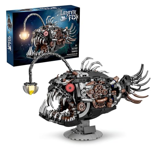 Fuleying Mechanische Laterne Fisch Bausteine Bausatz, bewegliches Meerestiermodell mit Ständer, Seefisch Klemmbausteine Spielzeug für Erwachsene Teenager, 1038+ PCS Fuleying Mechanische Laterne Fisch Bausteine Bausatz, bewegliches Meerestiermodell mit Ständer, Seefisch Klemmbausteine Spielzeug für Erwachsene Teenager, 1038+ PCS von Fuleying