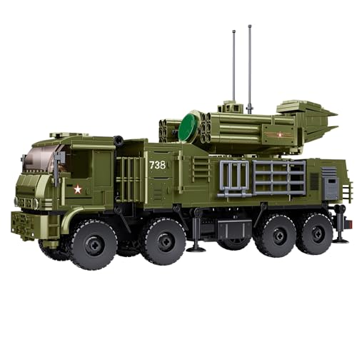 Fuleying Militärischer Bausteine Bausatz, 1: 35 PANTSIR-S1S Flugabwehrfahrzeug-Klemmbausteine, 669PCS Armee-LKW-Modell Spielzeug für Erwachsene Kinder ab 8 Jahren von Fuleying