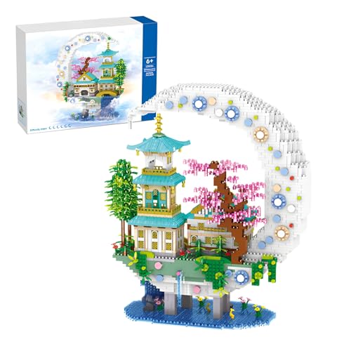 Fuleying Mini Bausteine Mondpalast Set, berühmte Chinesische Fabel Architektur Modell Ziegel Kit, Pädagogische Konstruktion Spielzeug, Micro Klemmbausteine für Jungen Mädchen, Erwachsene, 2946PCS von Fuleying