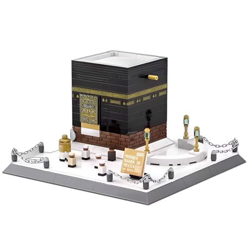 Fuleying Moschee Kaaba von Mekka Bausteine Bausatzï,446PCS Bauklötze, Architektur Modellbau Spielzeug für Erwachsene Kinder Büro Home Decor von Fuleying