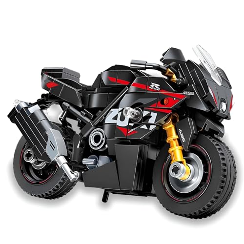 Fuleying Motorrad Bauklötze Set, 326tlg. Motorrad Baukasten für Suzuki 1000r, Rennmotorrad Konstruktionsspielzeug, Geschenk für Kinder und Erwachsene von Fuleying