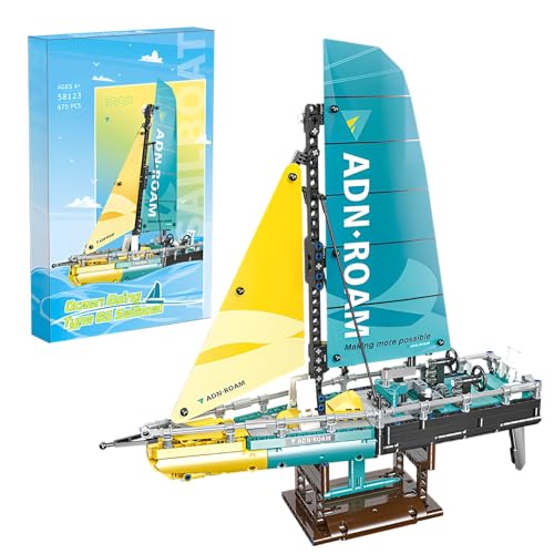 Fuleying Ocean Going Type 65 Segelboot Bausteine Bausatz, 675 PCS Modular Klemmbausteine Sailboat Modell Spielzeug, MOC Kreative Geschenke zum Bauen for 6+ Kids Teens and Adults von Fuleying