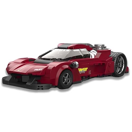 Fuleying Rennwagen Bauklötze, 1:24 Super Sportwagen Bauklötze, 311pcs Racer Camping Bauklötze, Auto Modell Spielzeug für Erwachsene Home Office Decor(Rot) von Fuleying