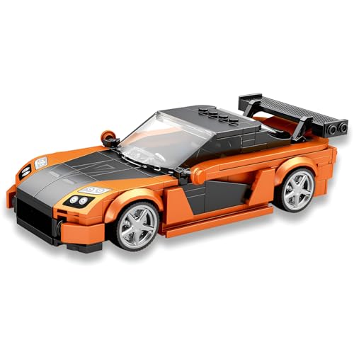 Fuleying Rennwagen Bauklötze, 367PCS Super Auto Bauklötze Kreatives Auto Baukasten Sportauto Modell für Erwachsene Teens Geschenkidee(Orange, 804) von Fuleying