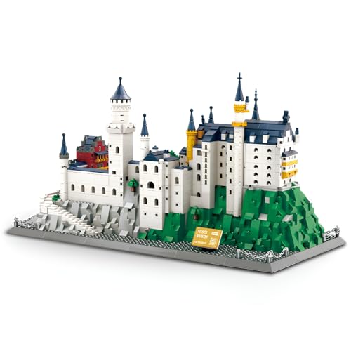 Fuleying Schloss Neuschwanstein Bauklötze Set, 1969PCS Frankreich Berühmtes Wahrzeichen Bauklötze Bausatz, Architektur Sammlung Modellbau Spielzeug für Erwachsene Teens Wohnkultur von Fuleying