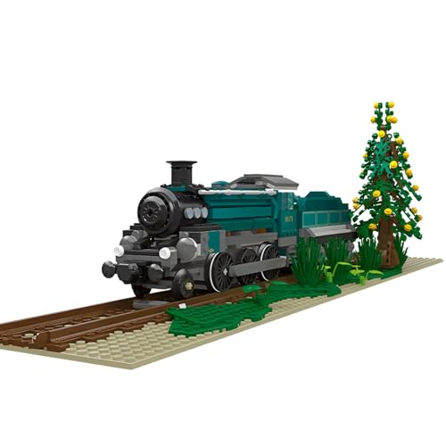 Fuleying Technik City Dampflok Bausteine Bausatz, 1031 PCS Retro BR01 Dampf Lokomotive Klemmbausteine, Dampf Güterzug Spielzeug, Stadtgüterzug Modell mit Gleis Set für Erwachsene von Fuleying