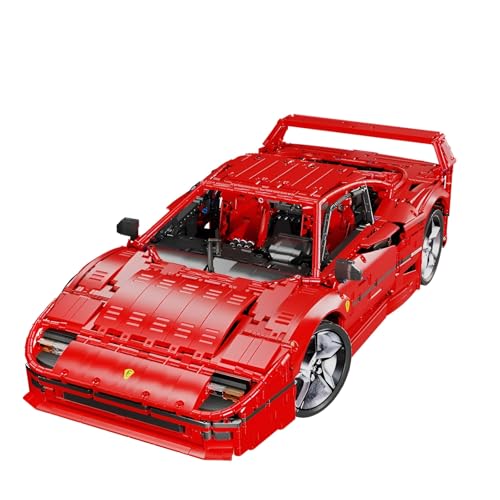 Fuleying Technik Sportwagen Bausteine Bausatz, F40 Rennwagen Modell Bausatz, 1:8 Super Auto Klemmbausteine, Auto Fahrzeugbau Spielzeug für Erwachsene,4026 PCS von Fuleying