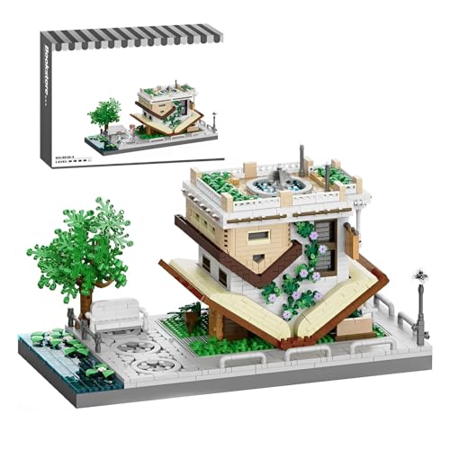 Fuleying Umgekehrte Buchhandlung Mikro Bausteine Bausatz, 2250+ Teile Straßenansicht Shop Mini Klemmbausteine, Architektur Modellspielzeug Geschenke für Kinder und Erwachsene von Fuleying