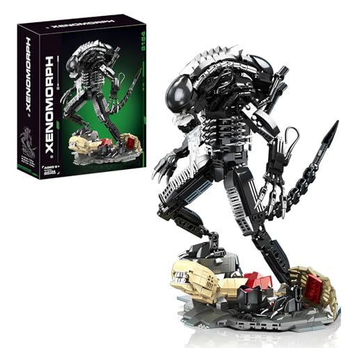 Fuleying Xenomorph Mech Action Figur Bausteine Bausatz für Erwachsene, Aliens Klemmbausteine, Fiction Modell Spielzeug (882PCS) von Fuleying