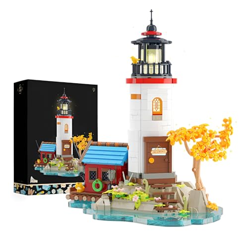 Kap-Leuchtturm-Bausteine Bausatz mit Fischerhäuschen, Mini-Mikro-Klemmbausteine, Insel Leuchtturm Modular Architektur Display Modell Spielzeug, Geschenk für Erwachsene Kinder ab 6 Jahren, 1420 Teile Kap-Leuchtturm-Bausteine Bausatz mit Fischerhäuschen, Mini-Mikro-Klemmbausteine, Insel Leuchtturm Modular Architektur Display Modell Spielzeug, Geschenk für Erwachsene Kinder ab 6 Jahren, 1420 Teile von Fuleying