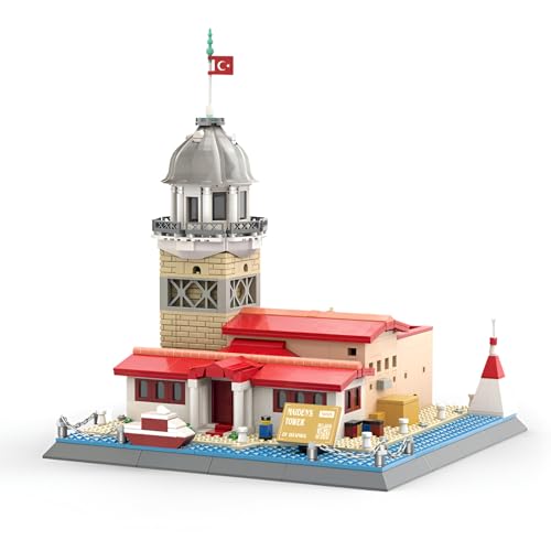 Maiden's Tower Building Blocks Set, 903PCS France Famous Landmark Building Bricks Kit, Architecture Collection Model Building Toy for Adults Teens Home Decor von Fuleying