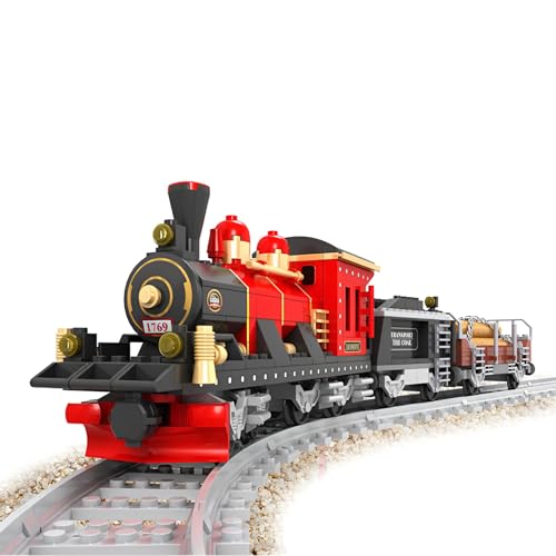 Stadt Güterzug Bausteine Bausatz, 410 PCS Retro Güter Zug Klemmbausteine, Zug Modell Spielzeug für Erwachsene und Teenager Stadt Güterzug Bausteine Bausatz, 410 PCS Retro Güter Zug Klemmbausteine, Zug Modell Spielzeug für Erwachsene und Teenager von Fuleying