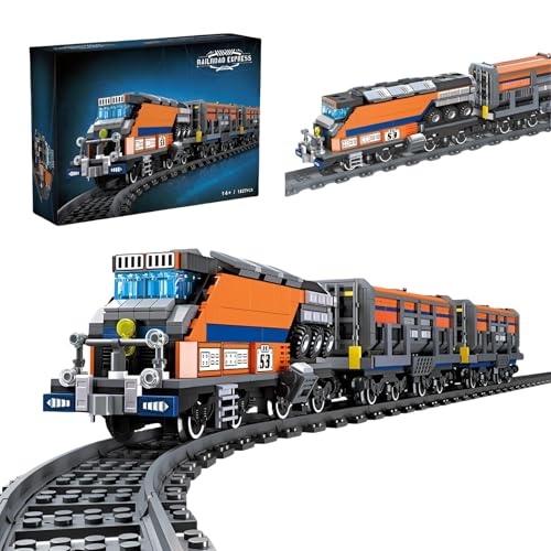 Stadt Railroad Express Bausteine Bausatz, 1827 Teile Vintage Train Modell mit Gleis, Dampflokomotive Klemmbausteine für Jugendliche & Erwachsene ab 14 Jahren, Eisenbahnliebhaber Stadt Railroad Express Bausteine Bausatz, 1827 Teile Vintage Train Modell mit Gleis, Dampflokomotive Klemmbausteine für Jugendliche & Erwachsene ab 14 Jahren, Eisenbahnliebhaber von Fuleying