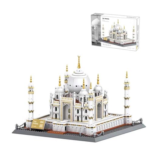 Taj Mahal Architecture Bausteine Bausatz,1113 Teile Weltberühmte Architektur Gebäude Modellbausatz, MOC Klemmbausteine Bauset, Geschenk für Kinder und Erwachsene, Kompatibel mit großen Marken von Fuleying