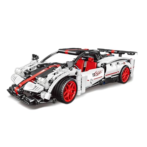 Technic Super Sports Car Building Blocks Kit, Pull Back Race Car Toy, Racing Sports Collectible Model Supercar Building Bricks Set, Vehicle Construction Toys for Kids Girls Boys Age 6+ (436 Pcs) von Fuleying