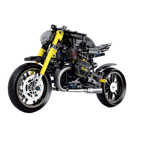 Technik Motorrad Baukasten, 1:8 Sportwagen Motorrad DIY Baukasten, 618 PCS Superbike Spielzeug Modellbaukasten, Konstruktionsspielzeug Geschenk für Erwachsene und Teenager von Fuleying