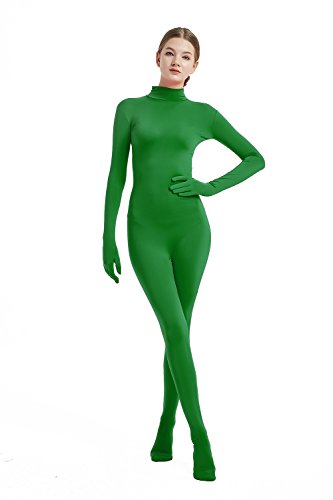 Full Bodysuit Damen-Kostüm ohne Kapuze, Spandex, Zentai-Einteiler, Body, Grün, M von Full Bodysuit