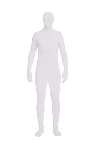 Full Bodysuit Unisex Spandex Stretch Erwachsene Kostüm Zentai Verschwinden Mann Body Anzug, Weiß, Medium von Full Bodysuit