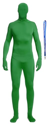 Full Bodysuit Unisex Spandex Stretch Erwachsenenkostüm Zentai verschwindender Mann Body Anzug, Grün, S von Full Bodysuit