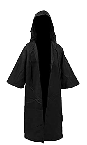 Fuman Jedi Robe Cosplay Deluxe SW Umhang mit Kapuze für Halloween Kostüm Unisex von Fuman