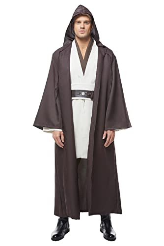 Fuman Kenobi Jedi Tunic Cosplay Kostüm Jedi Kostüme für Erwachsene Herren Cloak von Fuman