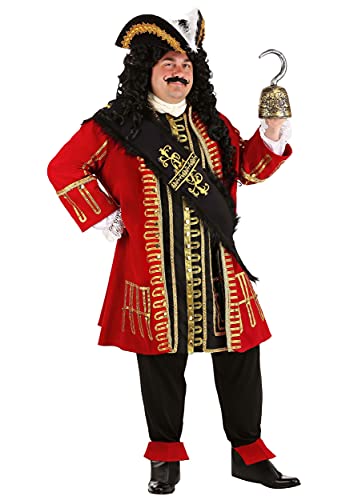 Plus Size Elite Captain Hook Fancy Dress Costume 4X von Fun Costumes