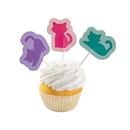 Cupcake-Topper mit Katzen-Silhouette, 100 Stück von Fun Express