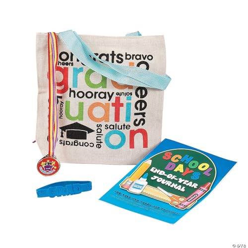 Elementary Graduation Student Girlande Taschen – 64 Stück | Papier, Stoff und Gummi | Mehrfarbig | 1 Set von Fun Express