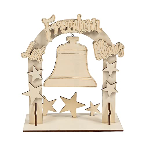 Fun Express 14241331 Tabletop Decoration Craft Kit-1 Pc Patriotic Let Freedom Ring Tischdekoration, Bastelset, 1 Stück, Malen Sie Ihre eigenen von Fun Express