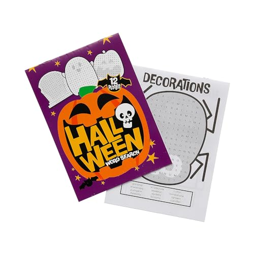 Fun Express 14271612 Lustiges Halloween-Wortsuch-Papier-Aktivitätenbuch – perfekt für Klassenzimmer, Partygeschenke, Mehrfarbig, 5" x 7" von Fun Express