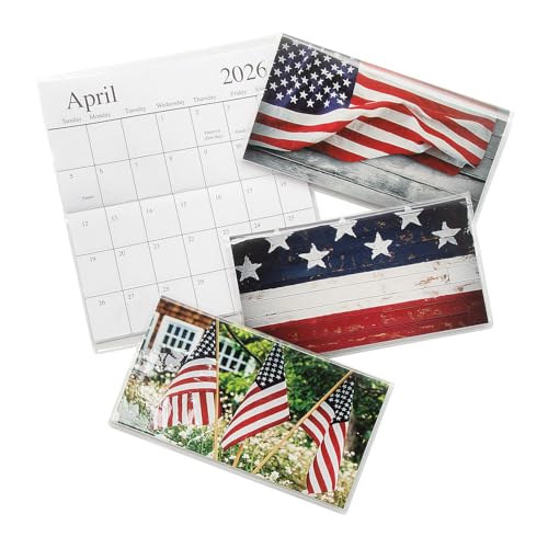 Fun Express 6 1/5.1 cm x 3 1/5.1 cm 2025-2026 Americana Taschenkalender mit Vinyleinband - 12 Stück von Fun Express