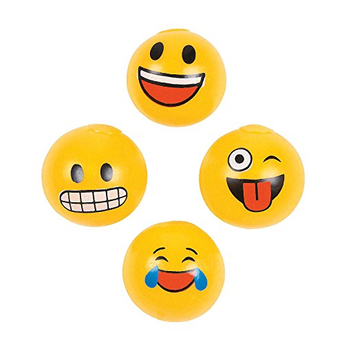 Fun Express - Emoji Splat Balls - Spielzeug - Value Toys - Sticky & Stretch Toys - 12 Stück von Fun Express