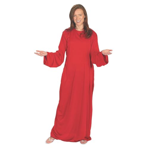 Fun Express - Erwachsene Roter Wiseman Robe für Weihnachten - Bekleidungszubehör - Kostüme - Erwachsene - Unisex Kostüme - Weihnachten - 1 Stück von Fun Express