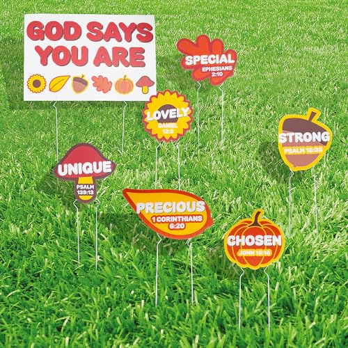 Fun Express God Says You Are Fall Yard Schilder-Set, 7-teilig von Fun Express