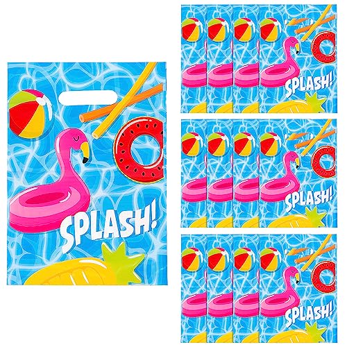 Fun Express Plastiktüten für Poolpartys, 21,6 x 30,5 cm, 12 Stück von Fun Express